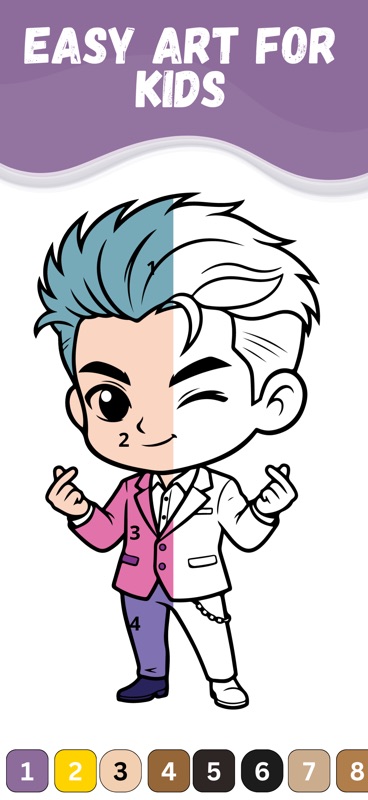 K-POP idols Coloring by Number screenshot 3