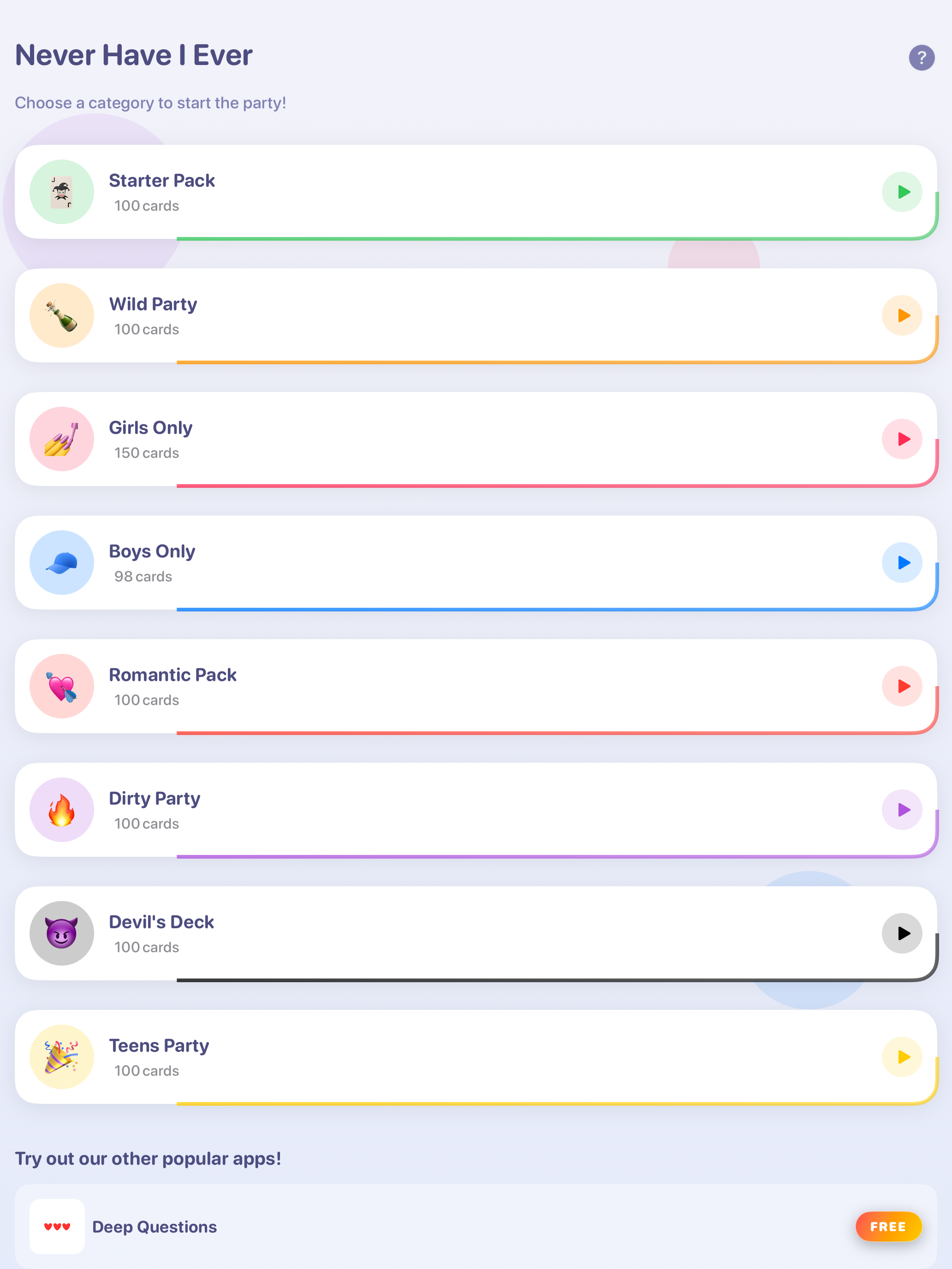I Have Never - Fun Group Game