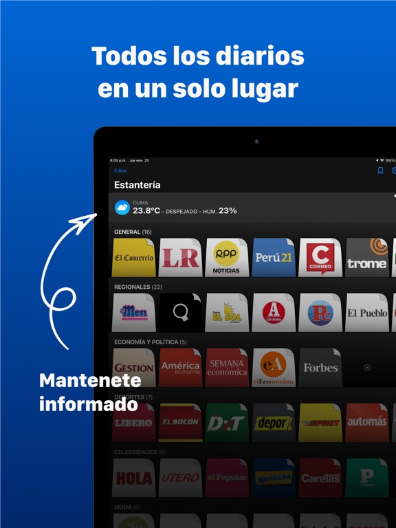 Screenshot #4 pour Periódicos Peruanos