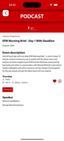 EFM App screenshot