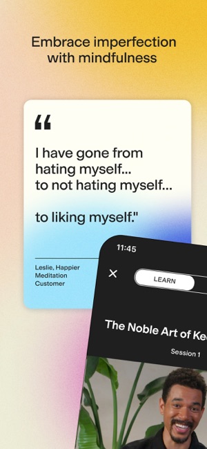 Screenshot of Happier meditation