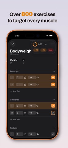Gym Logger: pump sesh screenshot
