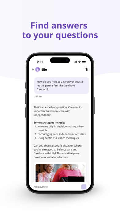 Elevmi - Alzheimer's care help iPhone screenshot 7 - Health & Fitness app