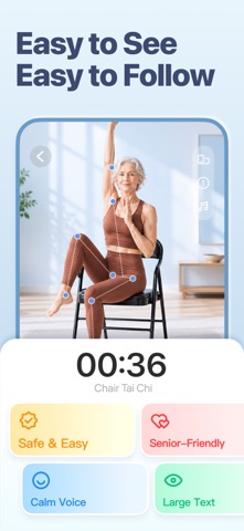 Chair Yoga Tai Chi Pilates Fit iPhone screenshot