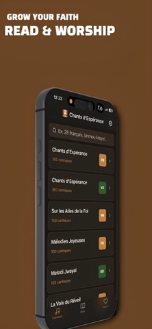 Chants d'Esperance & Bible screenshot