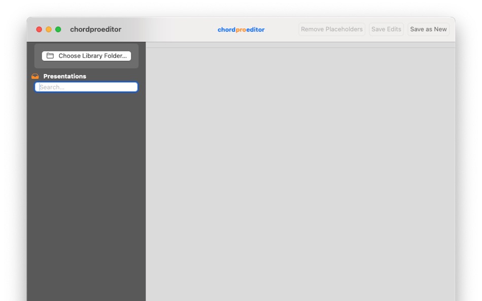 #1. ChordProEditor [C] (macOS) 由: Kevin Haglund