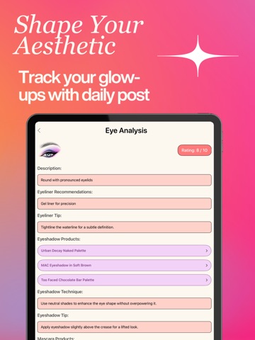 GlamX - Your Glow Up Guide iPad screenshot