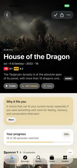 Flowt: TV & Movie Tracker screenshot 2