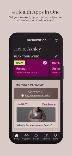 Menovation: Women Fitness 40+ screenshot 1