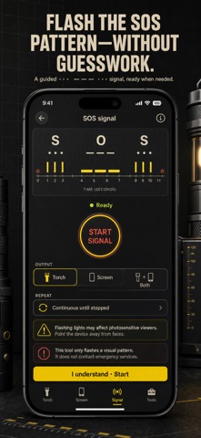 Flashlight: SOS Morse Light Screenshot 4 of 10