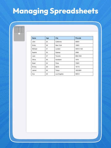CSV file Create Editer & View iPad screenshot