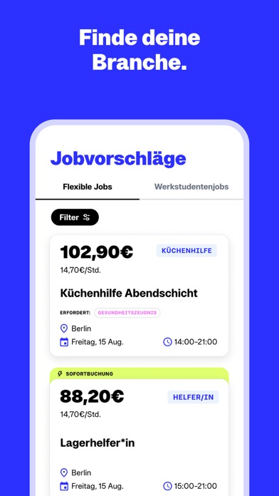 Screenshot #2 pour Zenjob - Flexible Nebenjobs