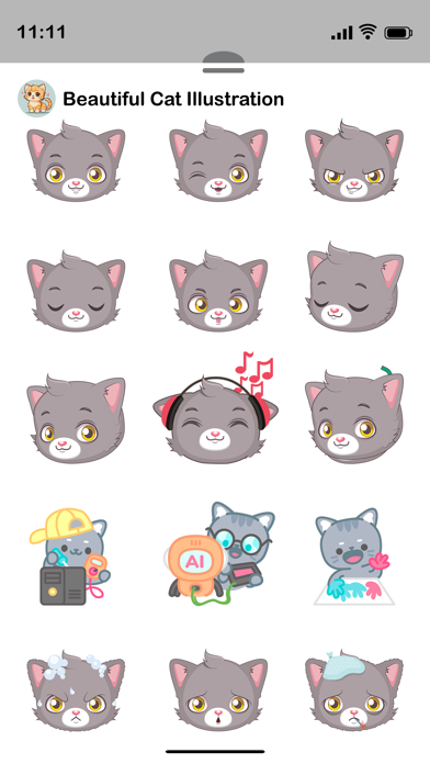 Beautiful Cat Illustrations Screenshot
