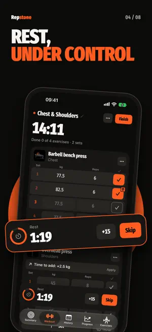 Repstone: Gym Workout Log screenshot 4
