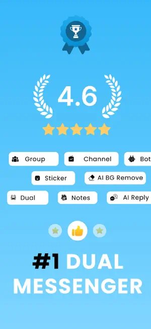 Telegroup Plus :Dual Messenger screenshot 1