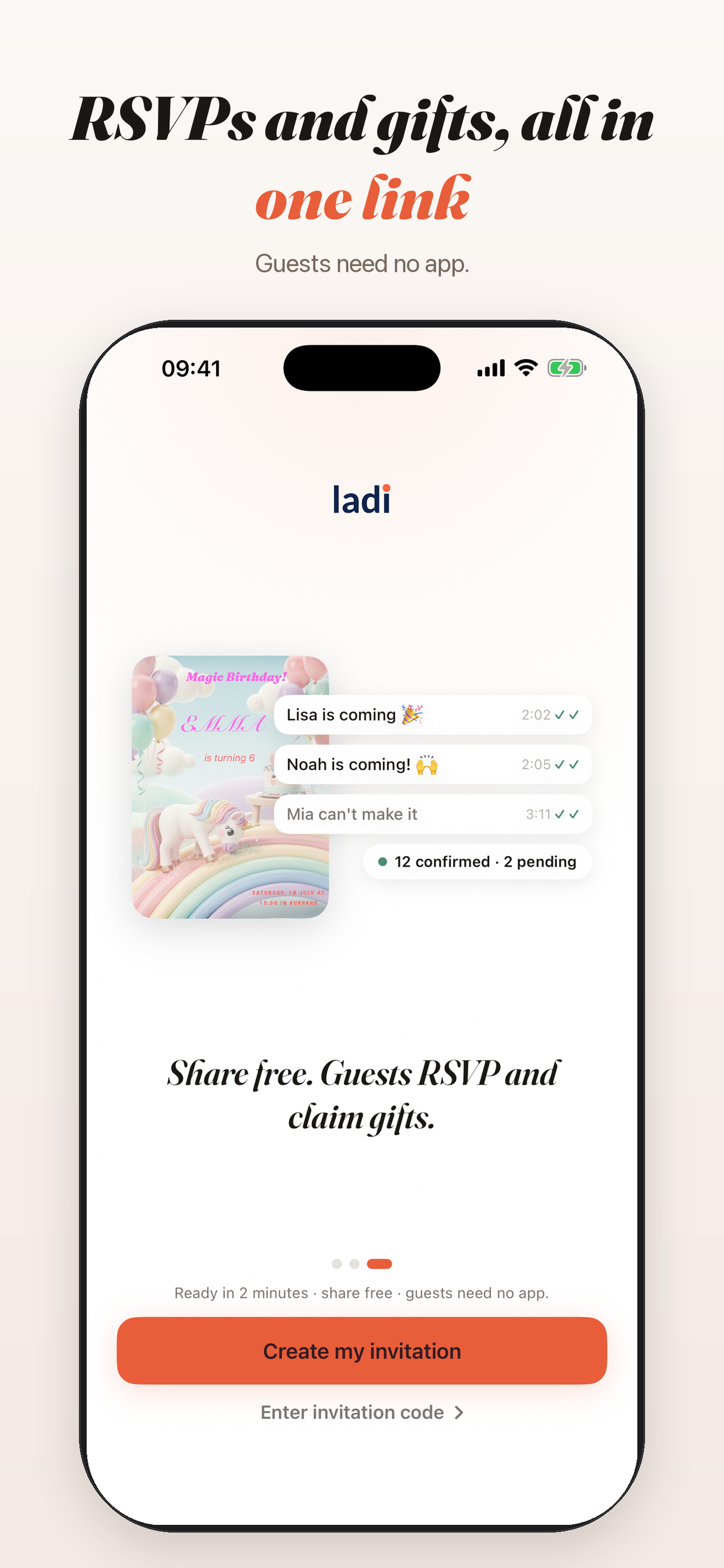 ladi: AI Birthday Invitations screenshot 4