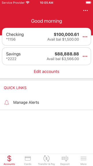 1st Ed CU iPhone screenshot 2 - Finance app