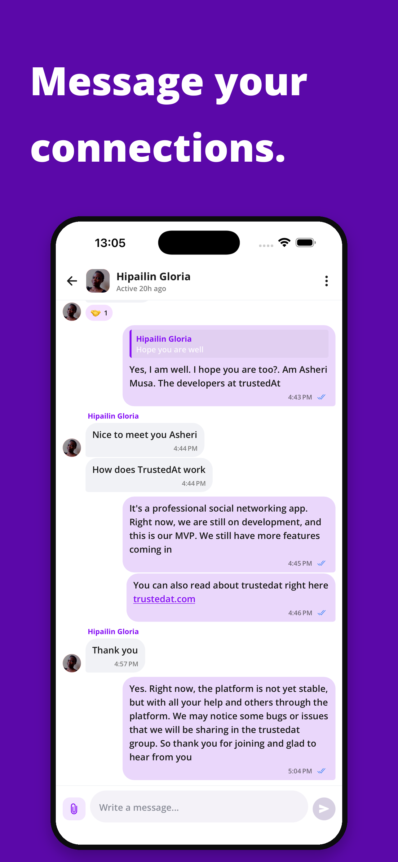 TrustedAt Professional Network screenshot 2