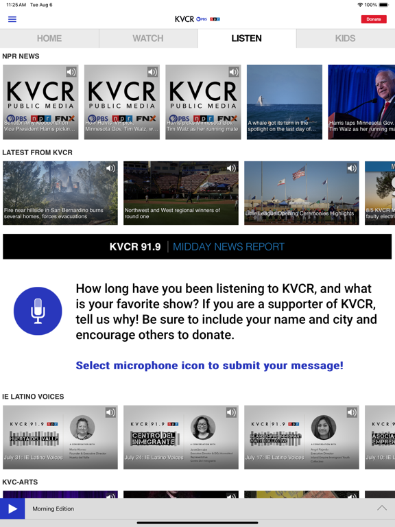 Screenshot #6 pour KVCR Public Media App