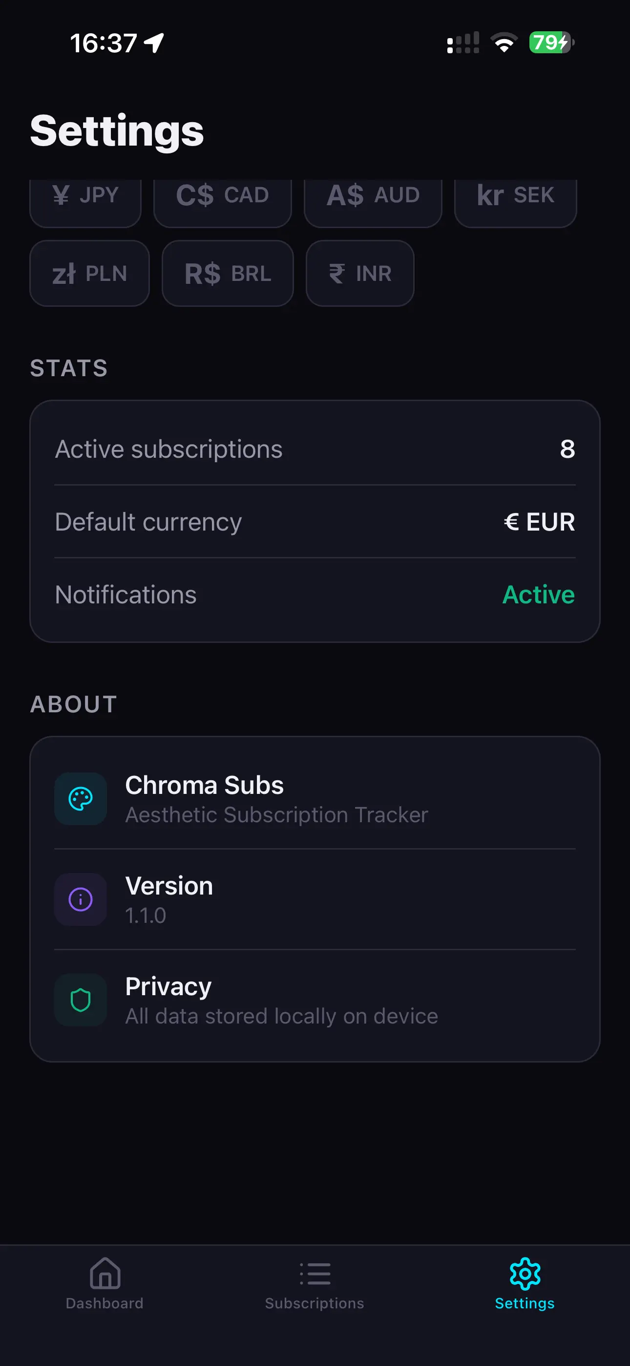 #7. Chroma Subs (iOS) Által: Gianfranco Antenucci