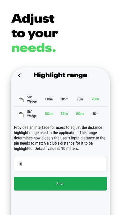 Golf Yardage Screenshot