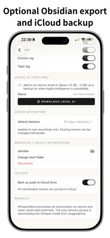 WhisperMemo Voice Diary Screenshot 5 of 6