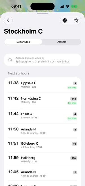 Tågradar screenshot 4