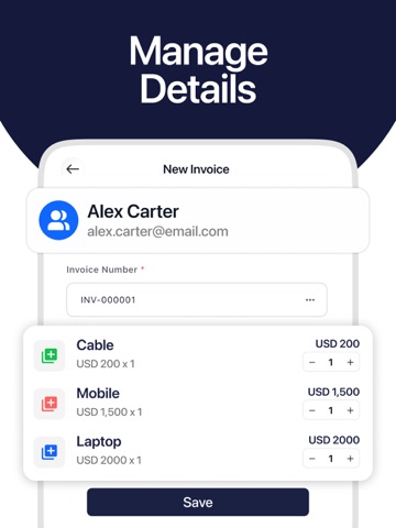 Invoice Maker – Estimate App iPad screenshot