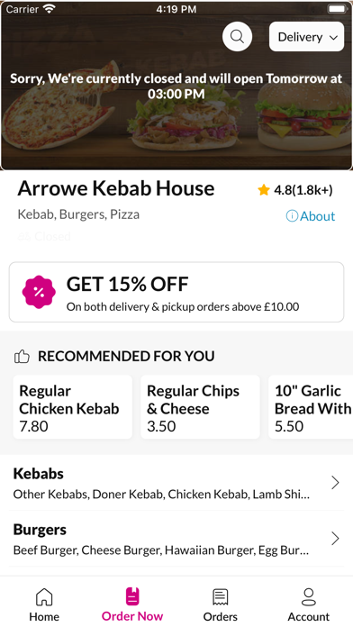 Arrowe Kebab House Screenshot