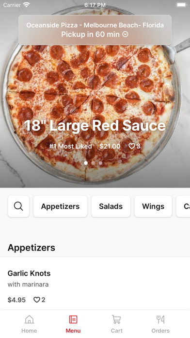 Oceanside Pizza iPhone screenshot 2 - Food & Drink app