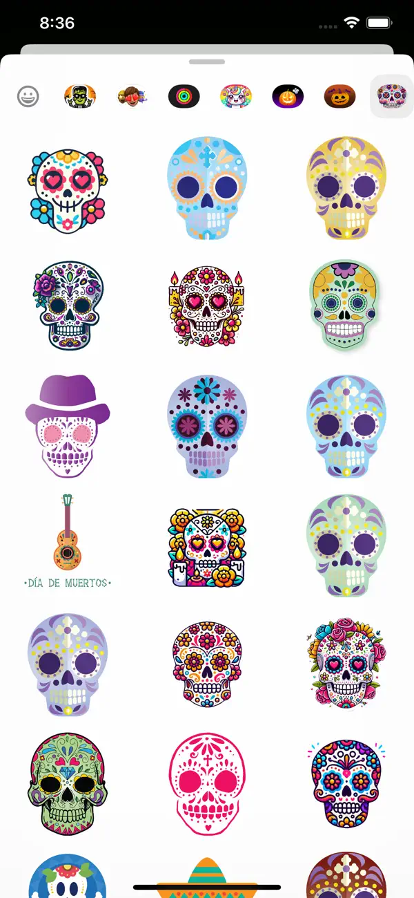 Screenshot #2 pour Calaveritas Skulls Stickers