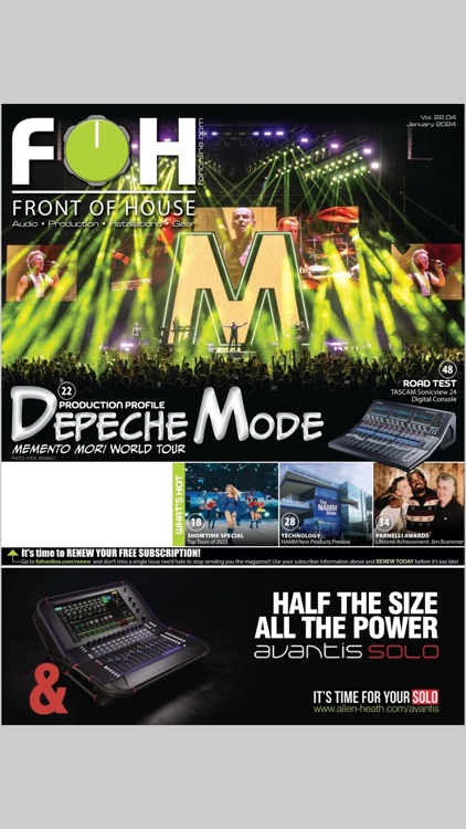 FRONT of HOUSE (FOH) Magazine