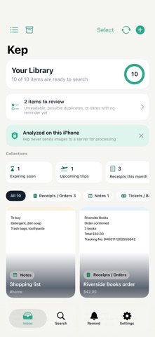 Screenshot 1 of Kep: Screenshot Organizer App