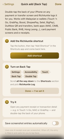 RichAuntie: Expense Tracker Screenshot 5 of 6