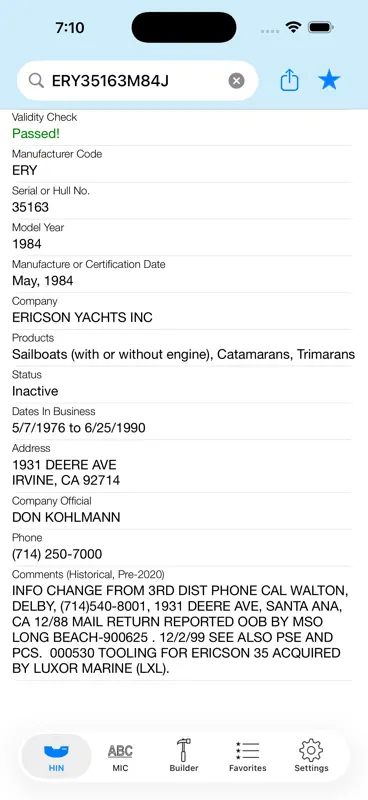 HIN Search - Boat HIN Decoder screenshot 2 of 6