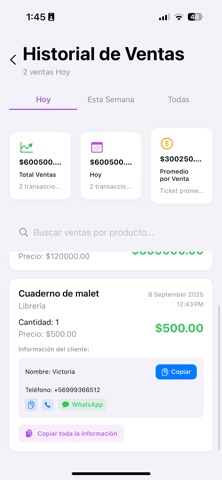 Inventario y Venta screenshot