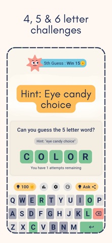 WordLeague Daily Riddle Puzzle iPhone screenshot