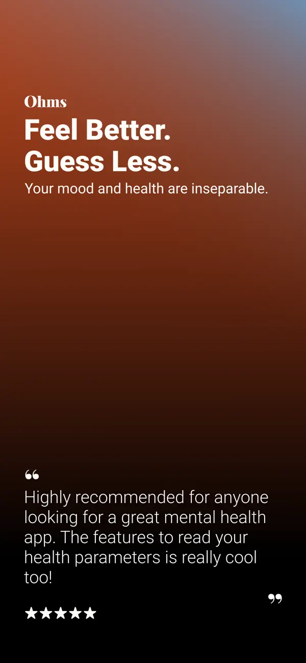 #1. Ohms: Daily Mood & Wellness (iOS) Av: Ohms Inc.