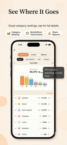 Kakeibo Cream - Budget Tracker Screenshot 2 of 4