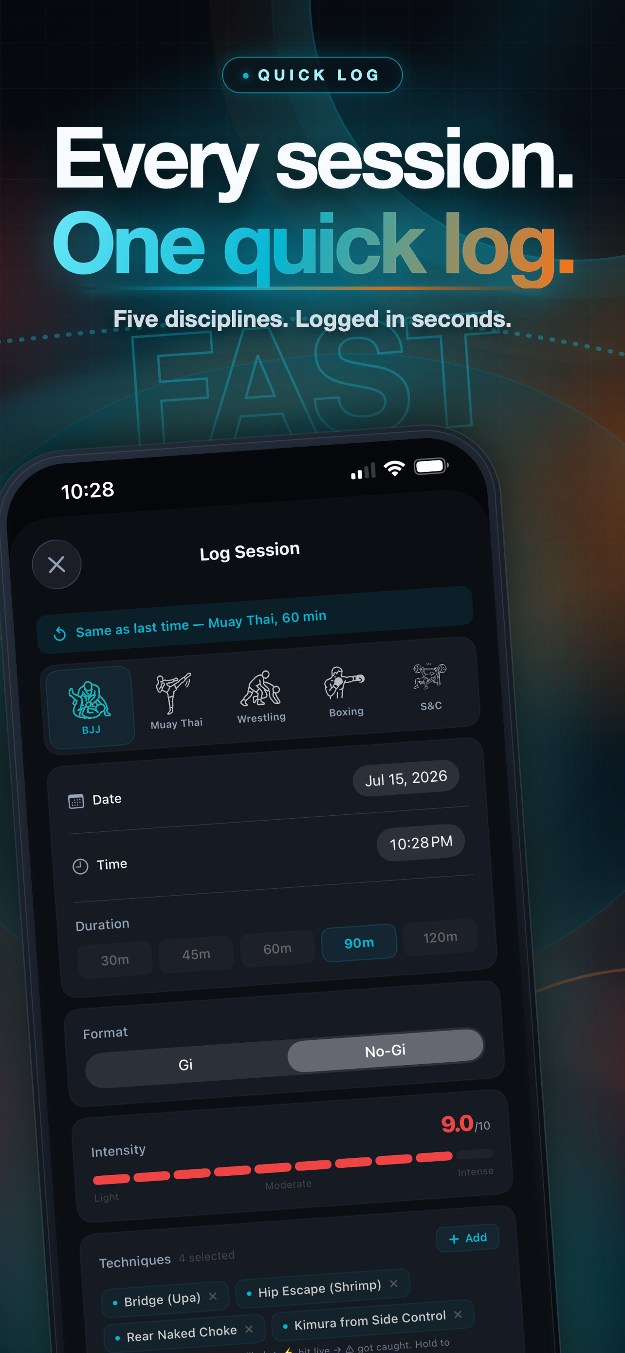 Momentum: BJJ & MMA Tracker screenshot 2