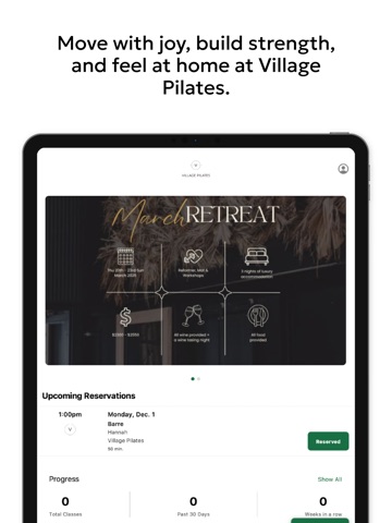 Village Pilates St. Ives iPad screenshot