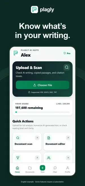 Plagly: AI & Plagiarism Check screenshot 1