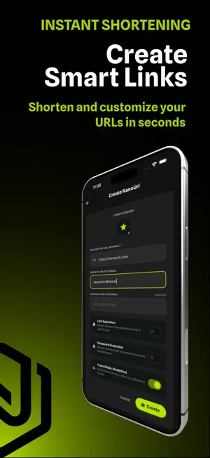 NanoUrls screenshot 2