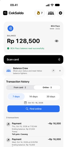 CekSaldo: e-Toll & e-Money Screenshot 2 of 4