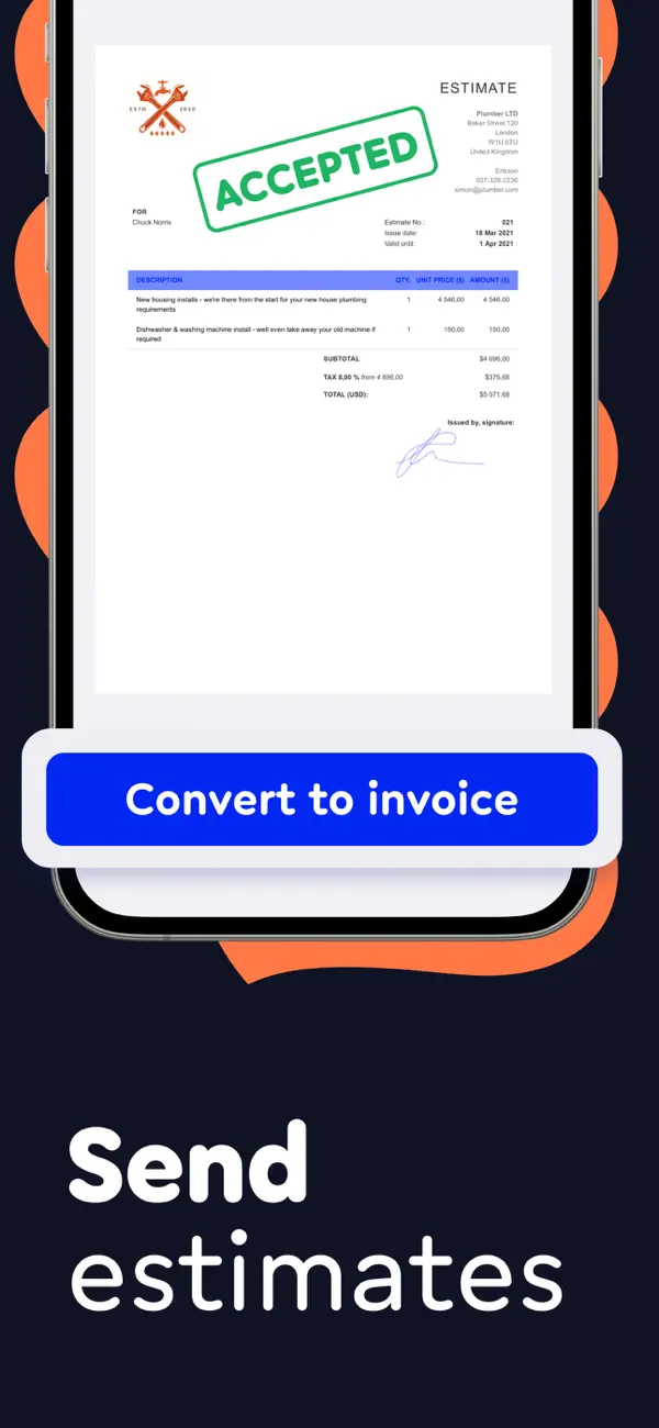 Billdu: Invoice Estimate Maker screenshot 5