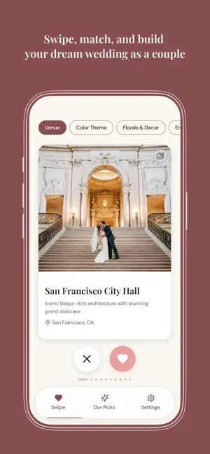 Vow & Choose: Wedding App screenshot 1