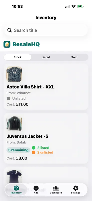 ResaleHQ: Reseller Tracker screenshot 2 of 5