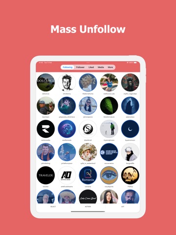 Unfollow for Instagram + iPad screenshot