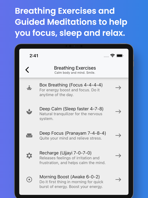 Rain Sleep Sounds & Meditation iPad screenshot 6 - Health & Fitness app