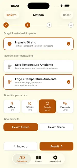 PizzaLab - Calcolo Impasti screenshot 3